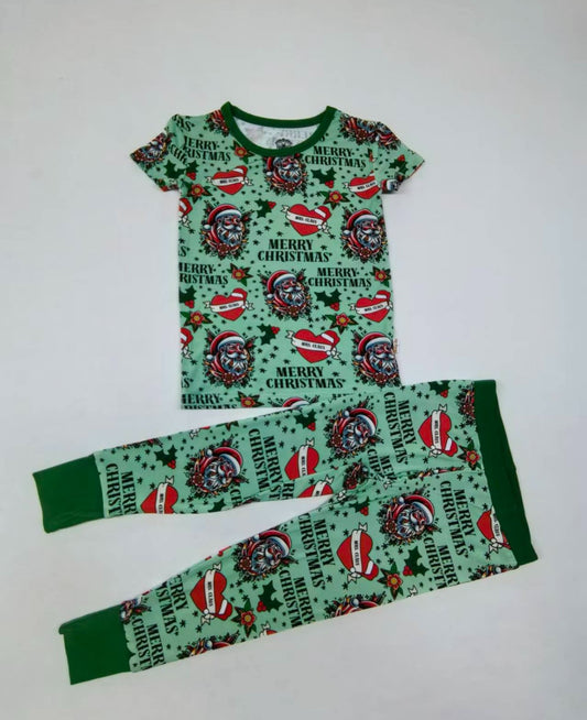 Tattooed Santa 2 piece set